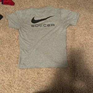 Nike grey soccer shirt size small
